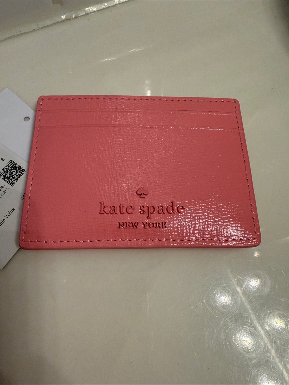Pink Embossed Floral Card Holder - Picture 2 of 5